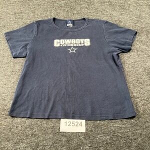 Dallas Cowboys T Shirt Womens XL Blue Authentic Apparel Football NFL Graphic
